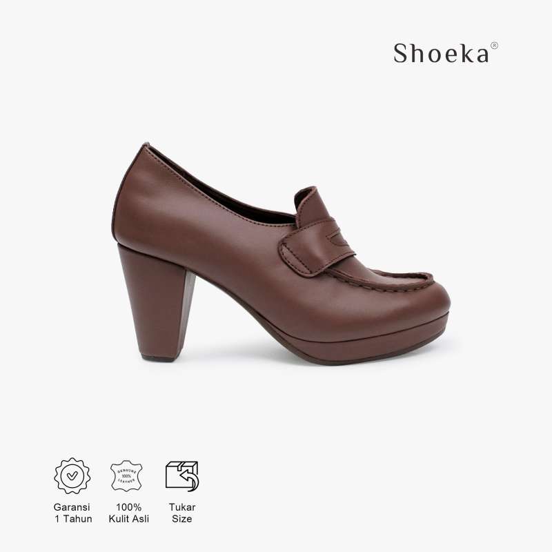 MALYA PLATFORM 7CM COGNAC