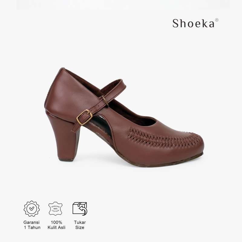 MJ HANDWOVEN 7CM COGNAC